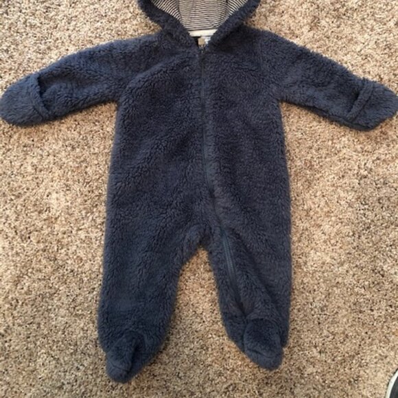 Carter's Sherpa Hooded One Piece 3mo - Picture 4 of 5